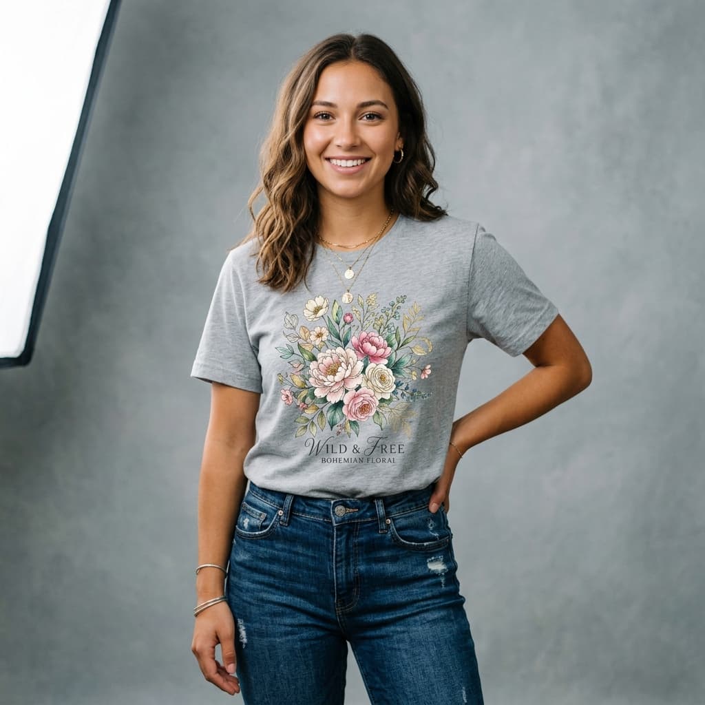 T-Shirt Flora Grafite